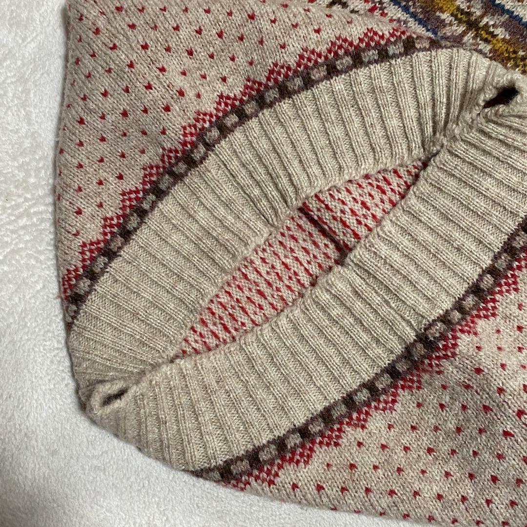 Jamieson's フェアアイル バーズアイ Vネック ベスト S