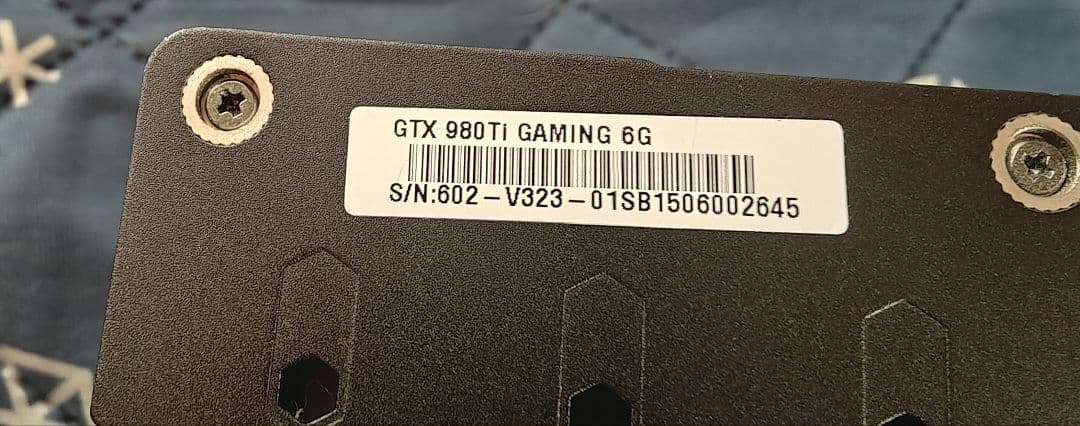 MSI GTX980ti Gaming 6gb 動作確認済