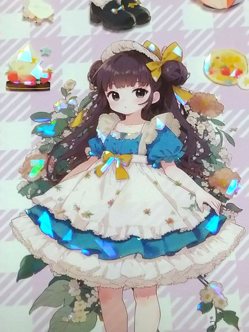 廃盤品✩J1068＃莓果庄园(贝壳光)未定義切売り海外人物マステ女の子AIマステ