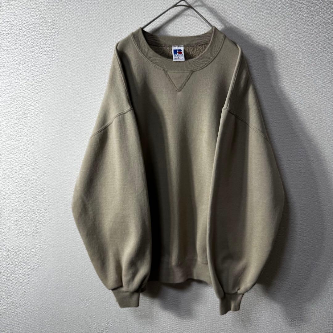 西*8様 激レア‼️90s USA製 RUSSELL PLAIN 無地 前V ベ