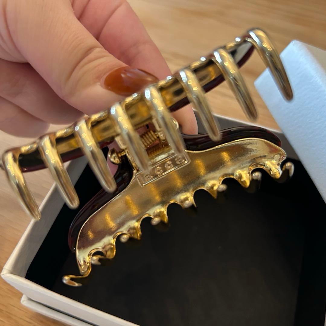 ちるちるさま専用ACCAアッカ　秋色ブラウン　Mサイズヘアクリップ　塗装ハゲ