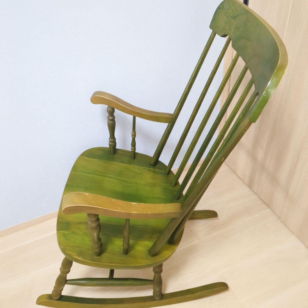 希少カラー　柏木工 　KASHIWA ロッキングチェア 　グリーン　アームチェア