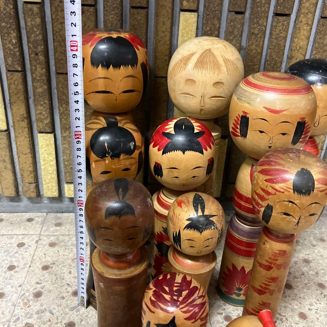 D-3 伝統こけし 11体 まとめ売り 作家銘あり 郷土玩具 民芸品 置物 鑑賞
