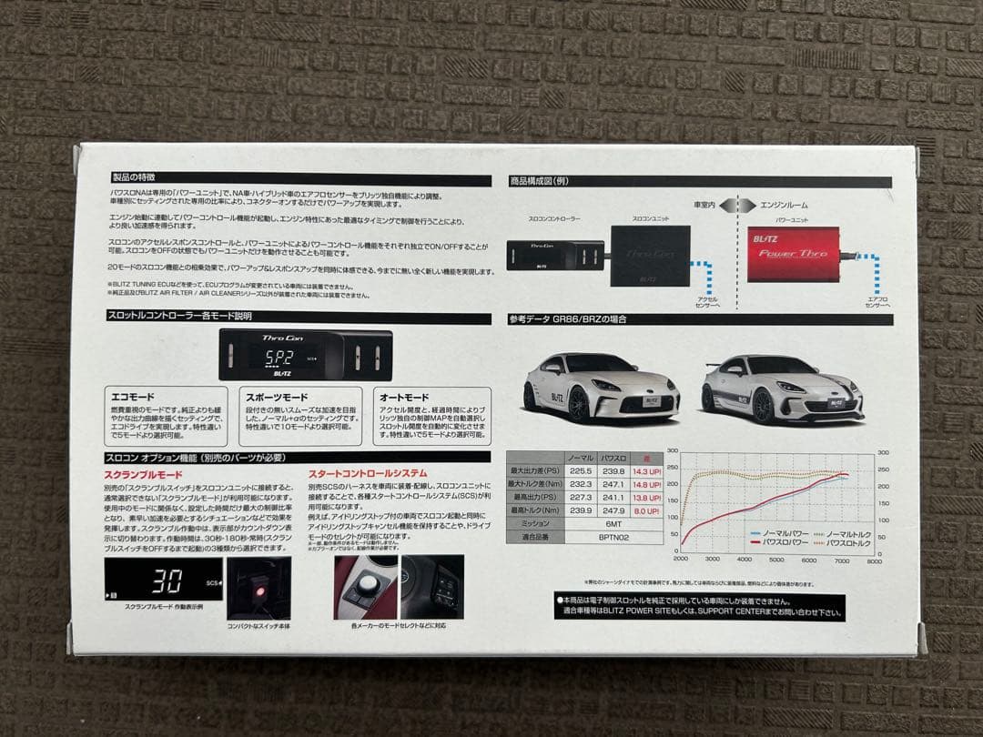 パーツ BLITZ Power Thro NA GR86 BRZ ZN8 ZD8