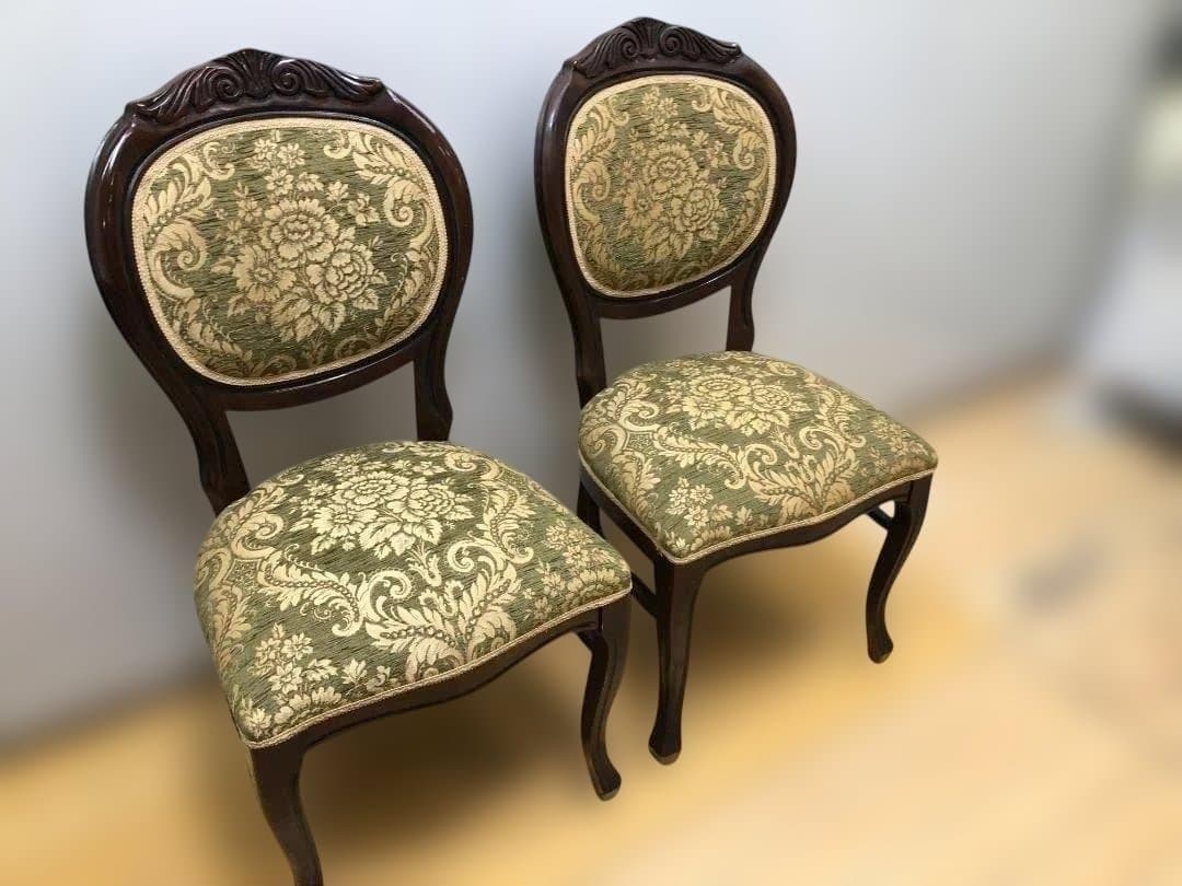 クラシックスタイル 木製チェア 2脚セット