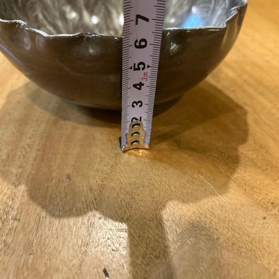 長崎　現川焼 十二代 横石臥牛宗雲作 刷毛目 花形鉢　五個　希少　二