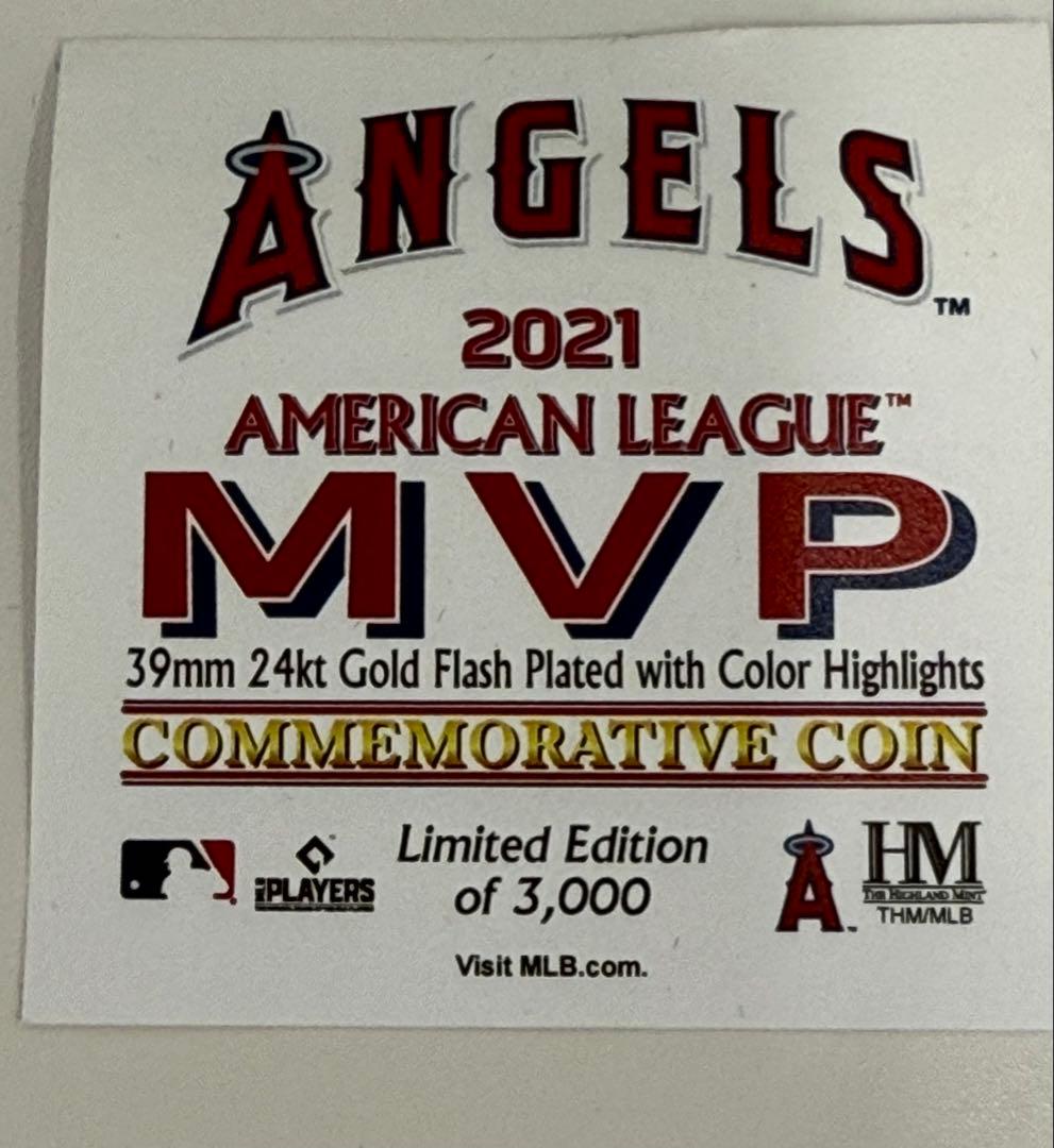 限定2021年大谷翔平 AL MVP獲得記念ゴールド　3000個限定