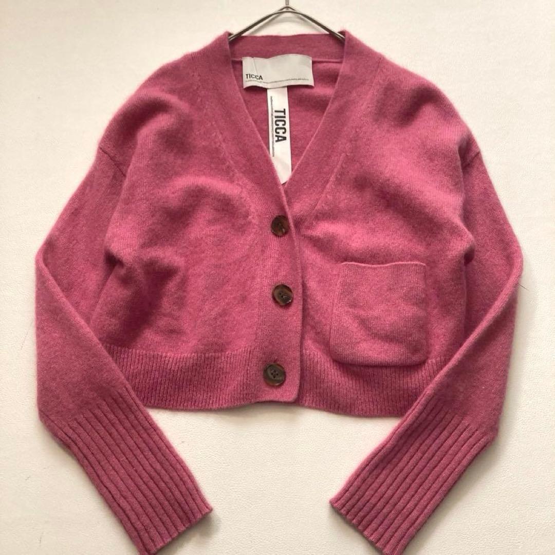 【ままぁ】TICCA　22AW ヤクショートカーディガン 前後2WAY
