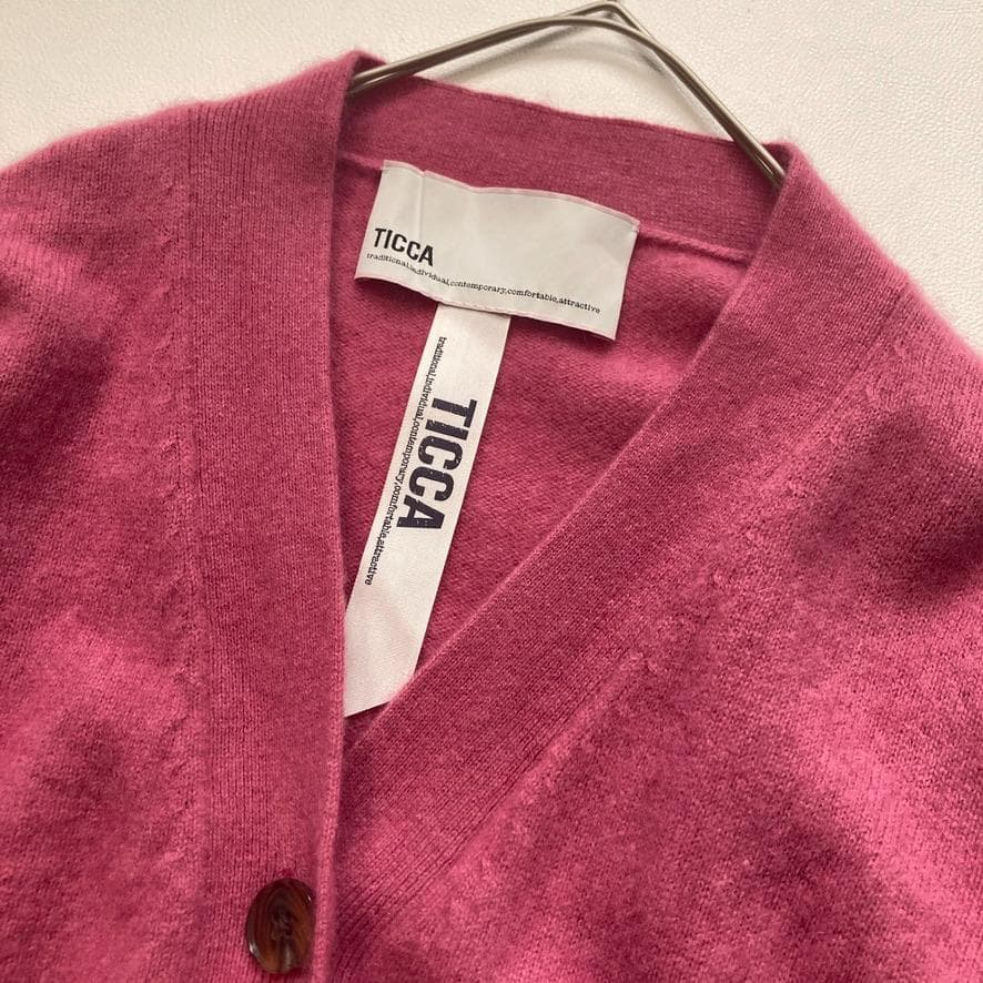 【ままぁ】TICCA　22AW ヤクショートカーディガン 前後2WAY