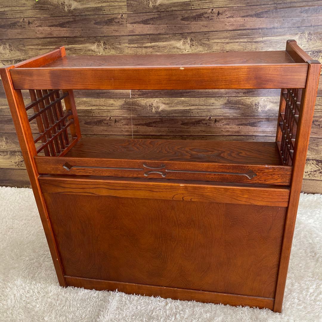 ◯ karimoku カリモク　飾り棚 茶箪笥 茶棚　昭和レトロ