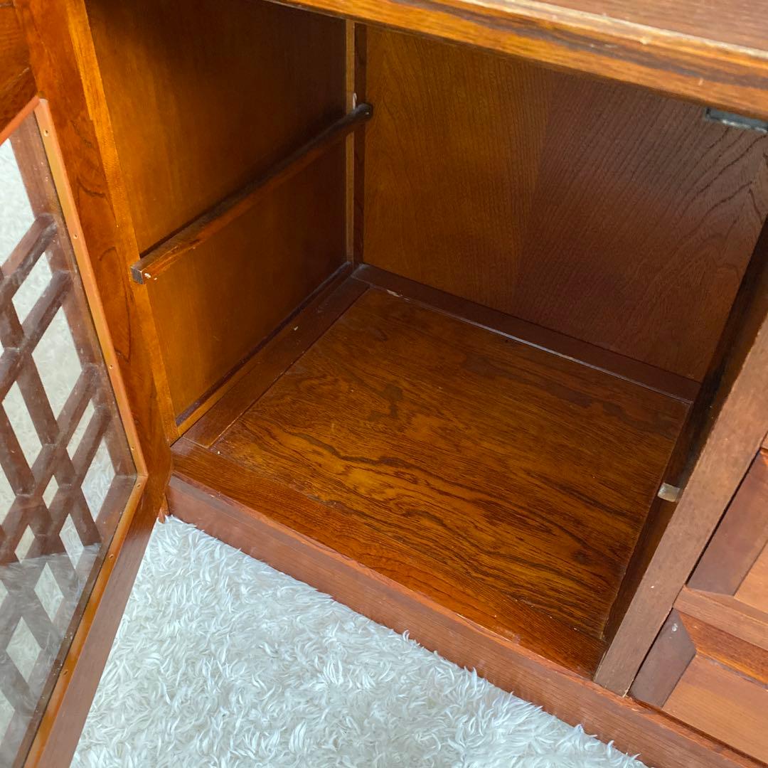 ◯ karimoku カリモク　飾り棚 茶箪笥 茶棚　昭和レトロ