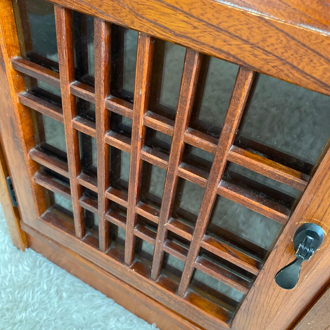 ◯ karimoku カリモク　飾り棚 茶箪笥 茶棚　昭和レトロ