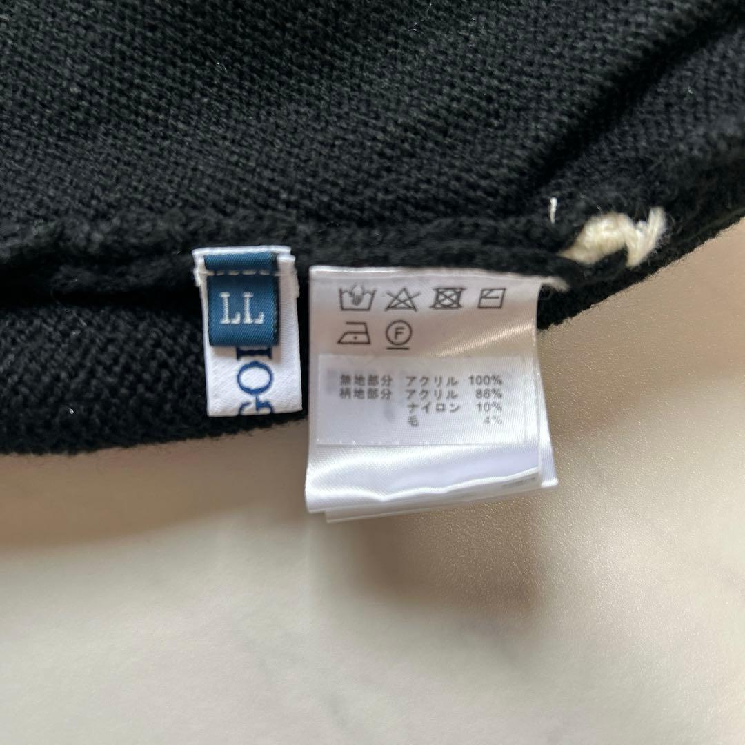 新品LLフィラFILA セーター スカート ゴルフセットアップ 2way 黒白