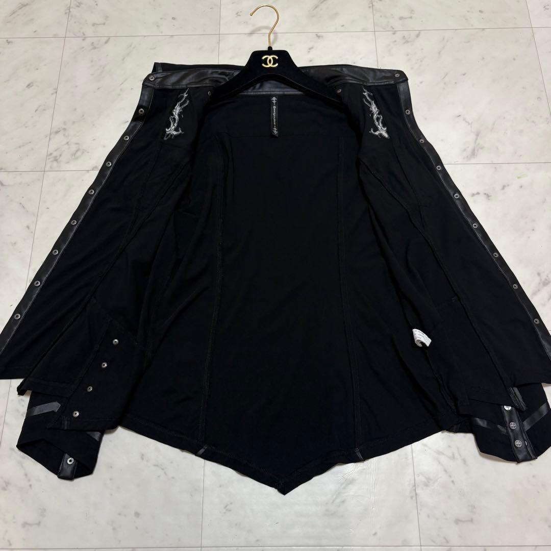 美品 オッズクローチェ 刺繍 スタッズ シャツ 十字架ボタン ゴシック y2k