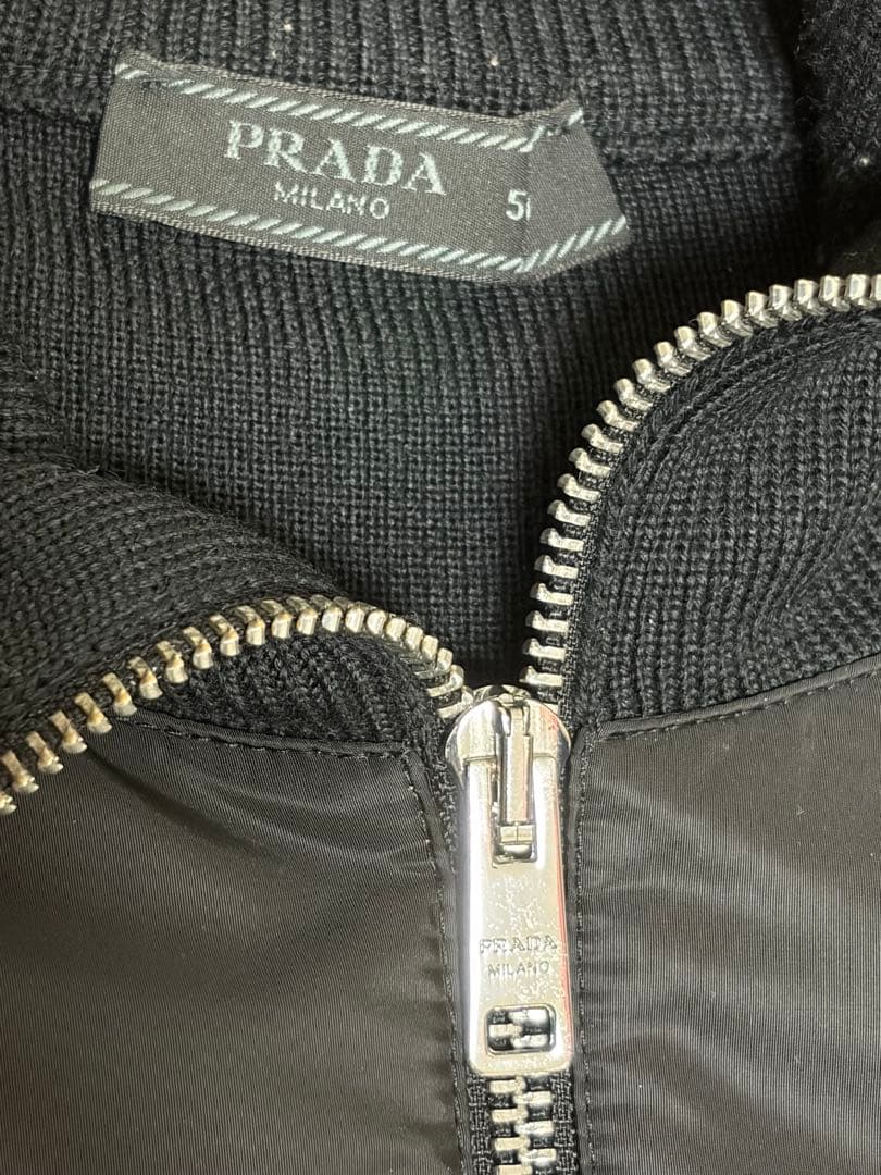 PRADAプラダ　ナイロン/ニット/メンズアウター50（L）