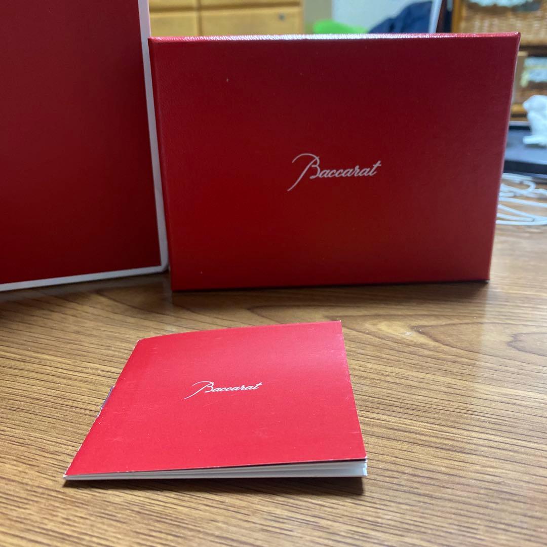 バカラ　クリスタルグラス招き猫クリアゴールド