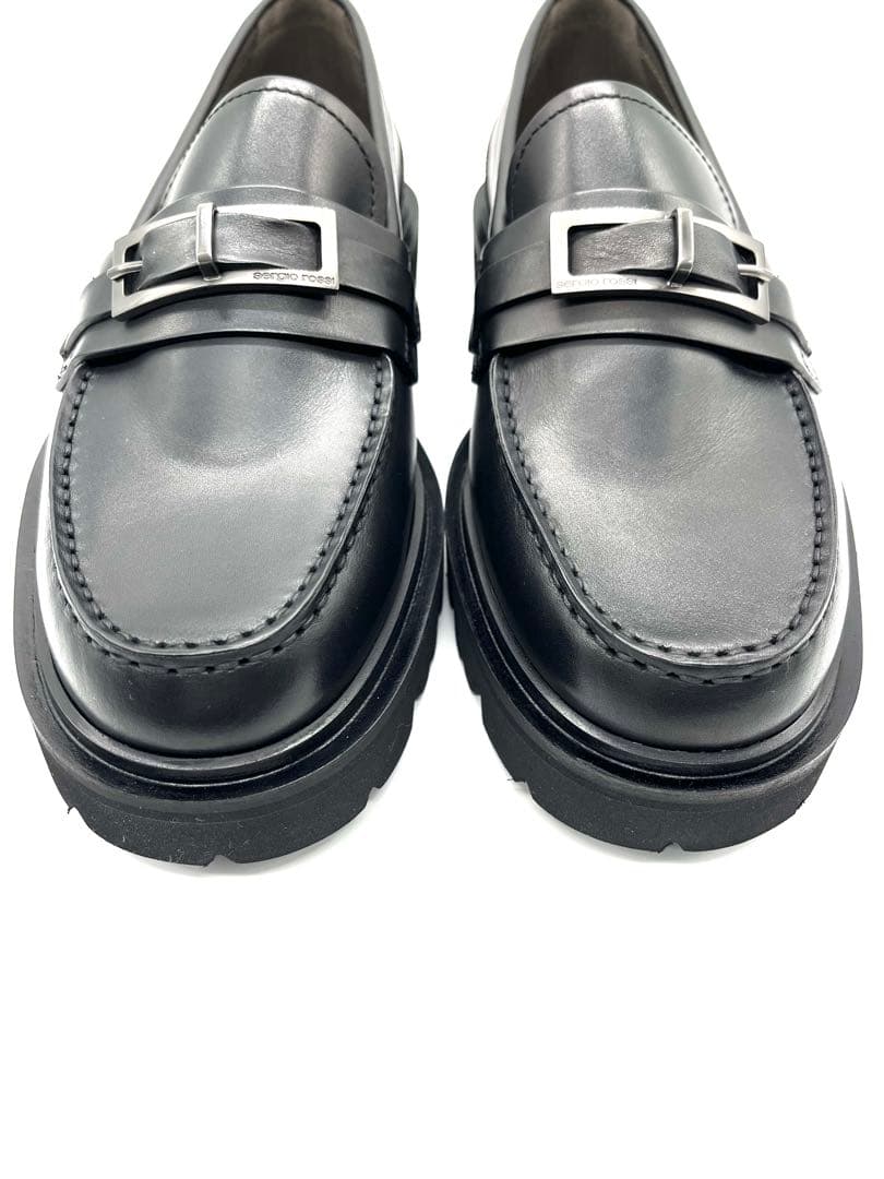 【新品未使用】Sergio Rossi ローファー ブラック 24.5