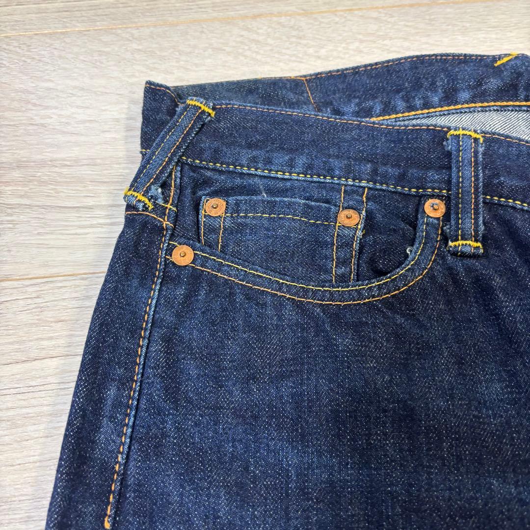 00s EVISU ストレートデニム 猫デザイン