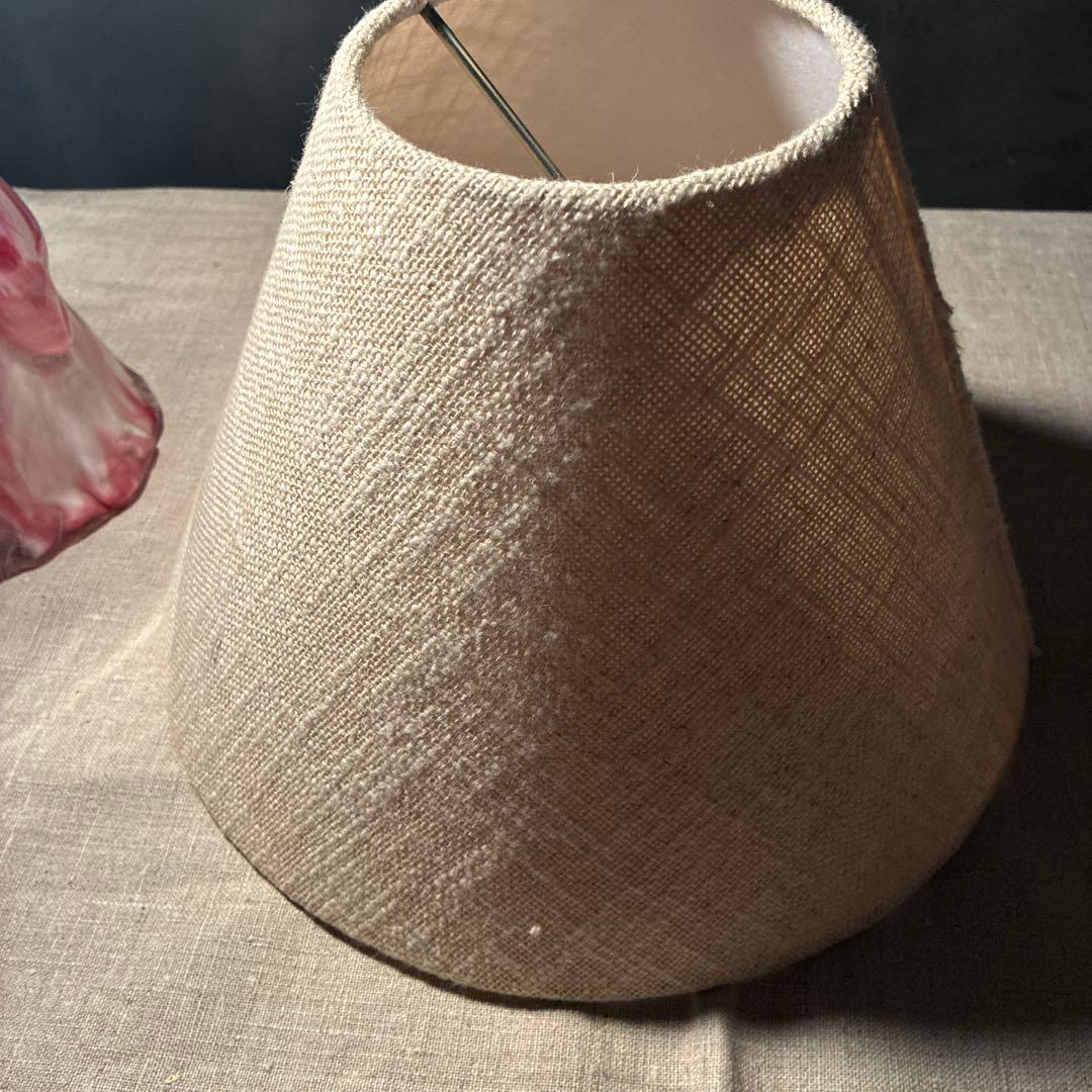 岩田ガラス テーブルランプ ライト スタンドライト 布シェード IWATA