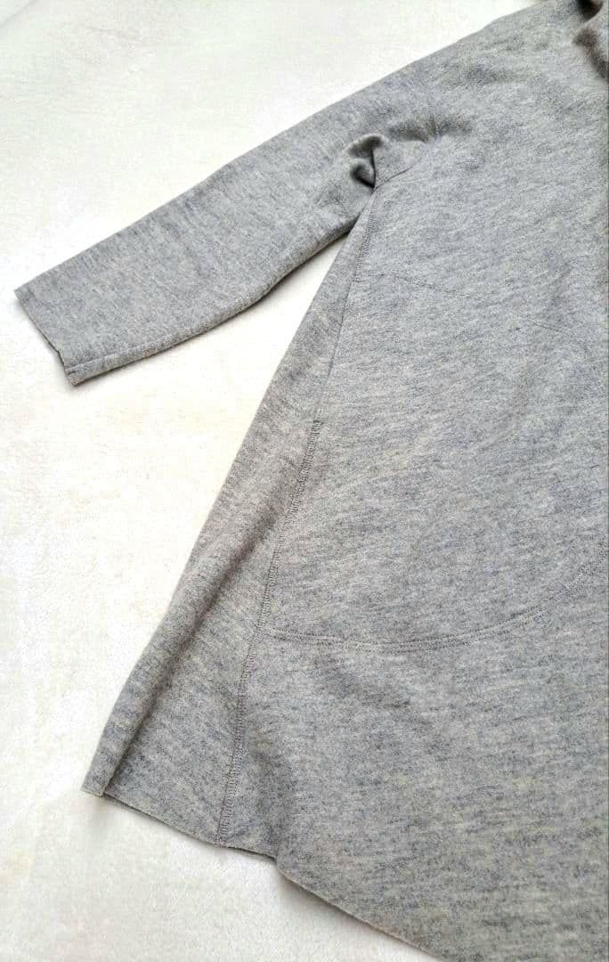 223　美品　ヨーガンレール　ウール100%コート　変形ハイネック M