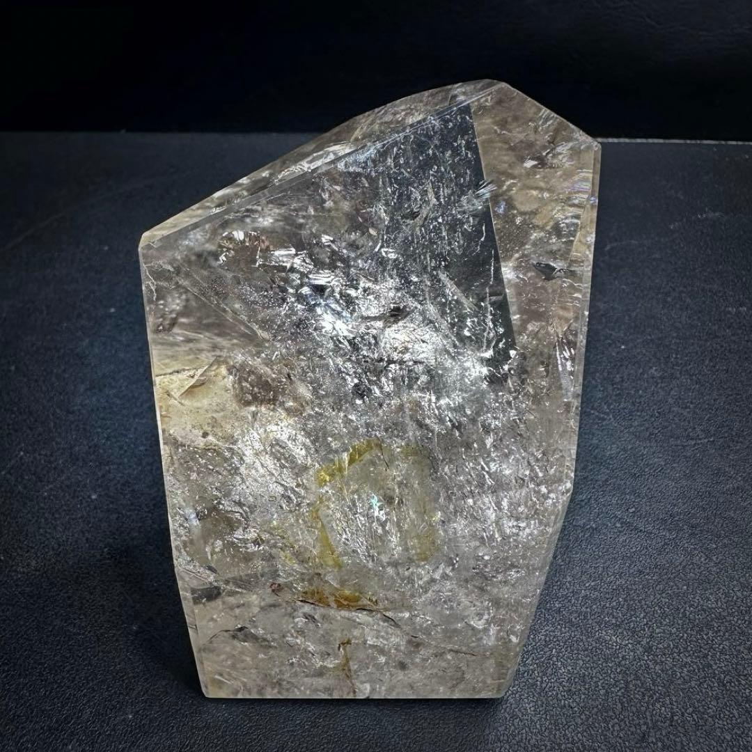 絶品❗虹入り水晶 ✴︎アイリスクォーツ 天然石 レインボー水晶 置物A1073