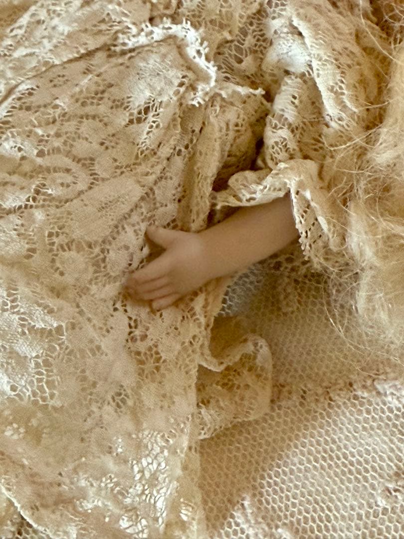 アンティーク　ミニョネット　ドール　リボン刺繍カルトナージュセット