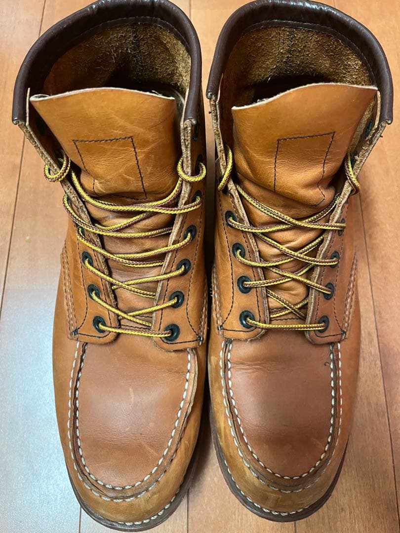70レザー ブラウン ワークブーツ ハイカット