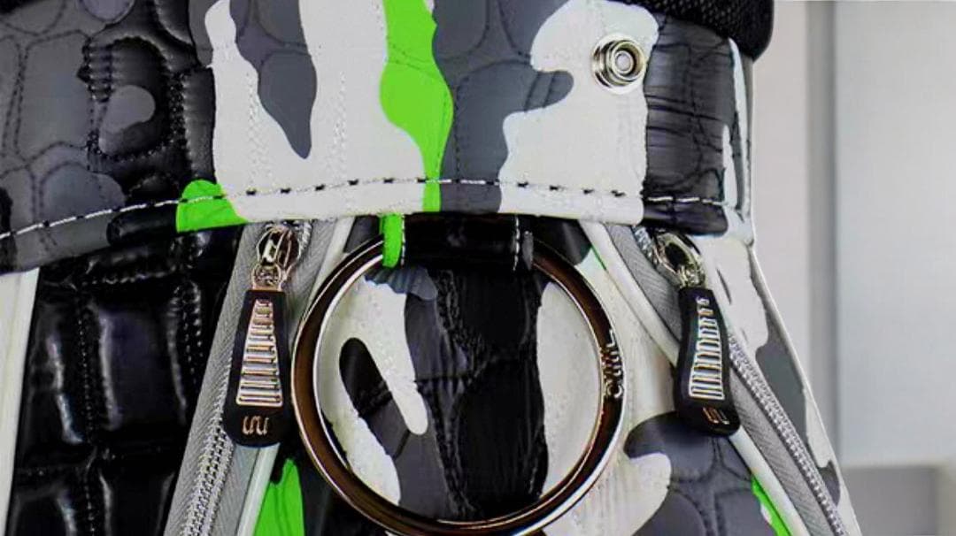 【新品未使用】OWL ワニ柄カモフラージュ ゴルフバッグGREEN