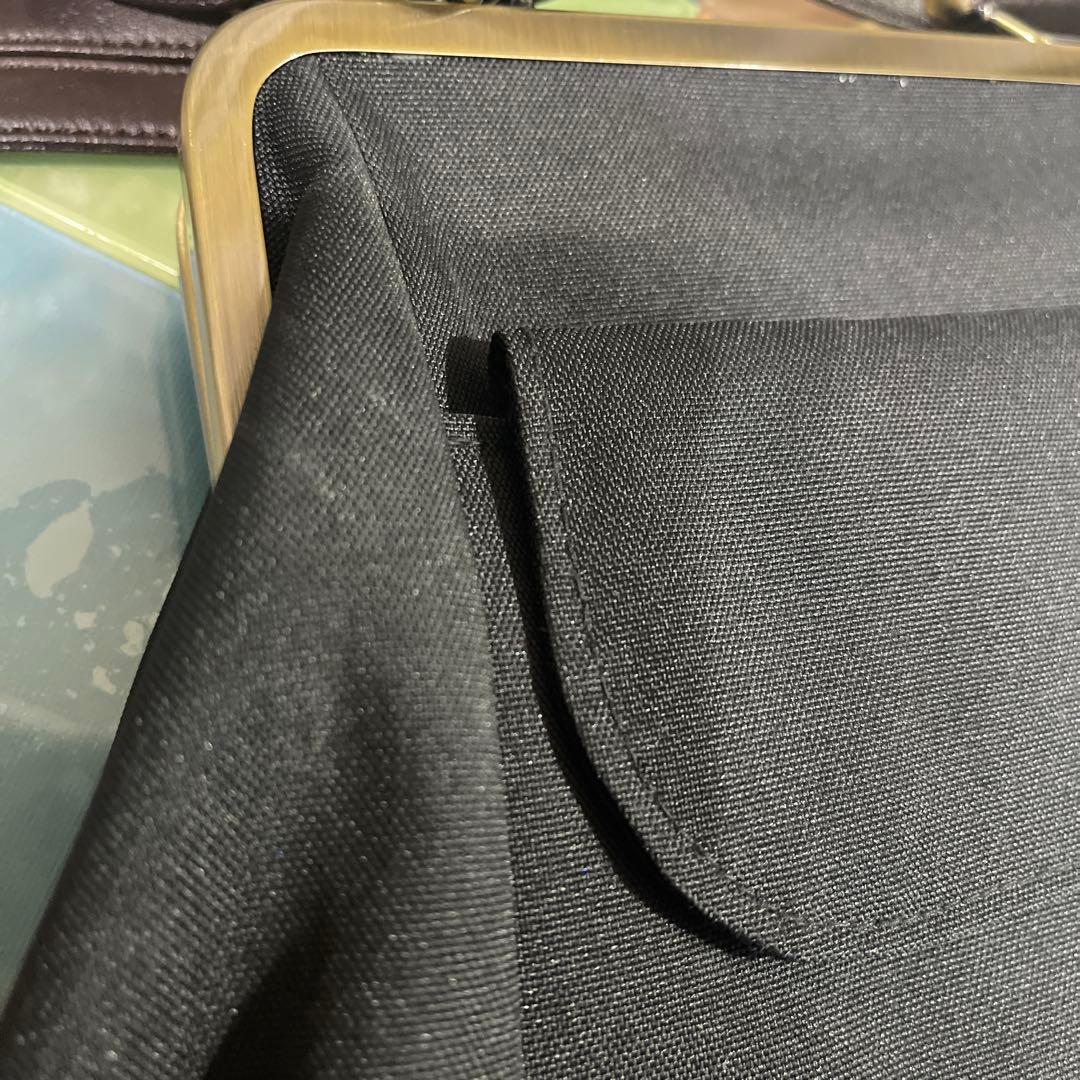 がま口フラップ2WAYリュック【帆布・リュック バックパック　ブラック