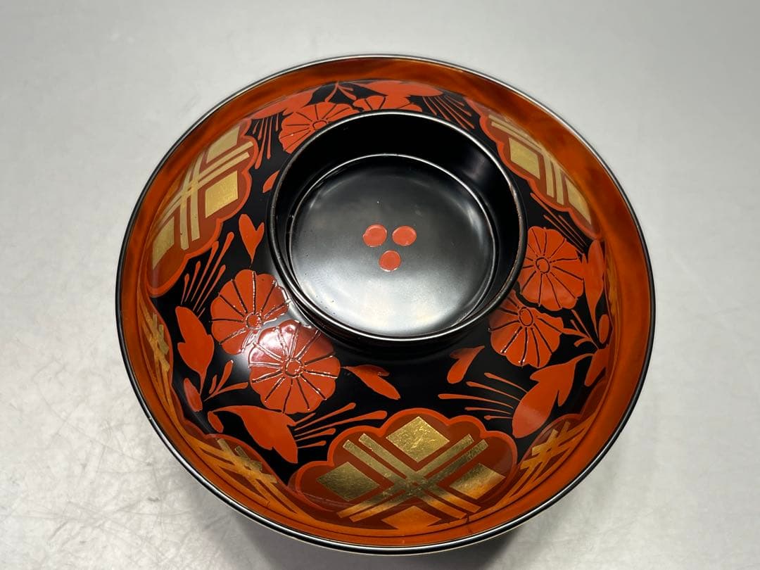 南部箔椀　五客　木製　美品