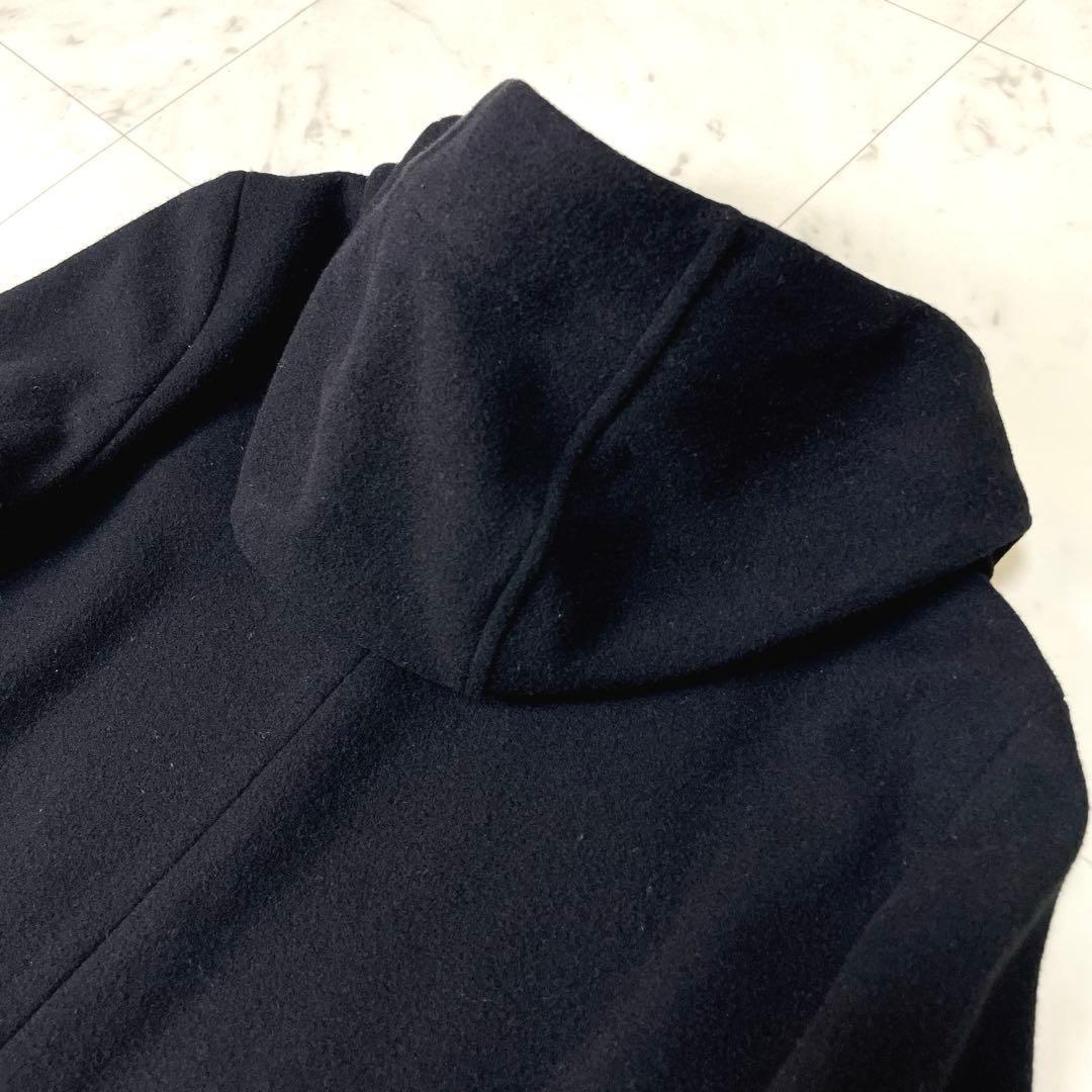 【美品】マッキントッシュロンドン ソフトウールモッサフーデットコート M 黒