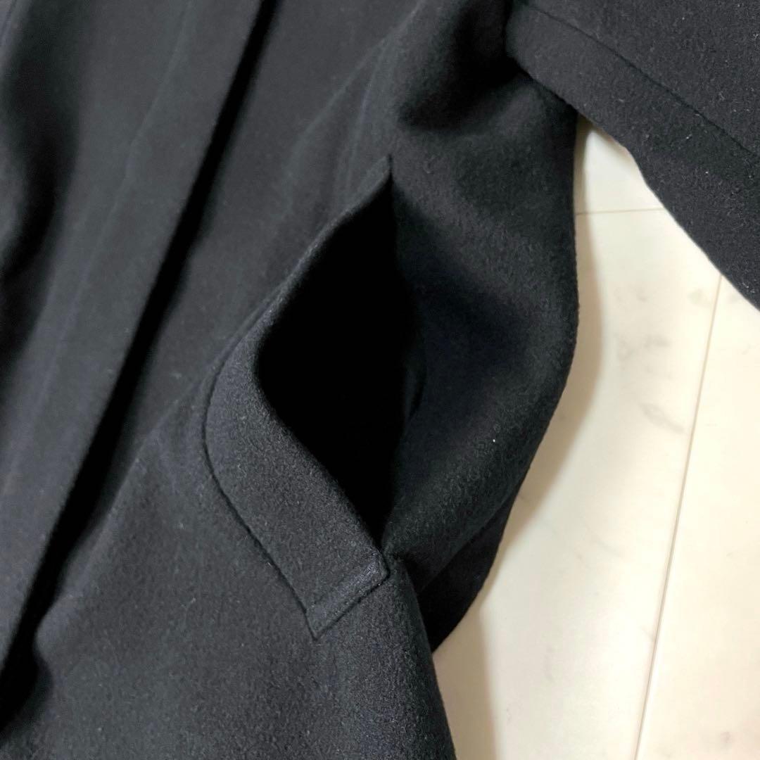 【美品】マッキントッシュロンドン ソフトウールモッサフーデットコート M 黒