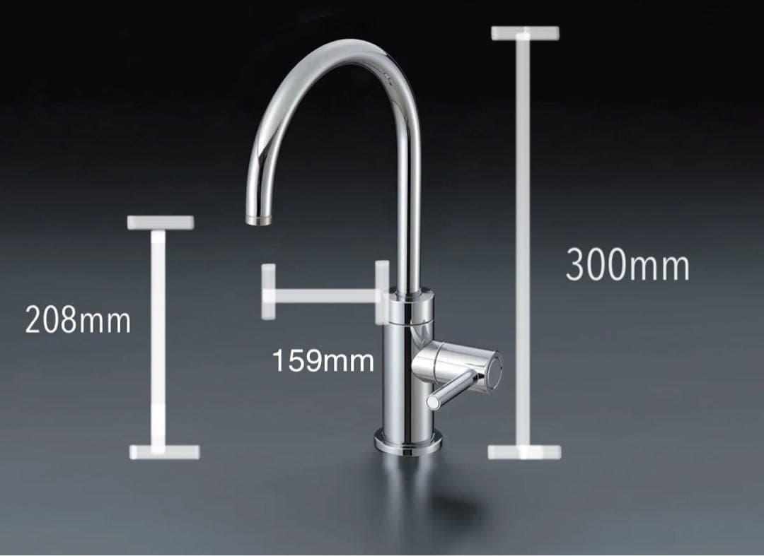 *新品未使用 元止め浄水器用水栓 アンダーシンク 日本製 取付穴34〜36mm