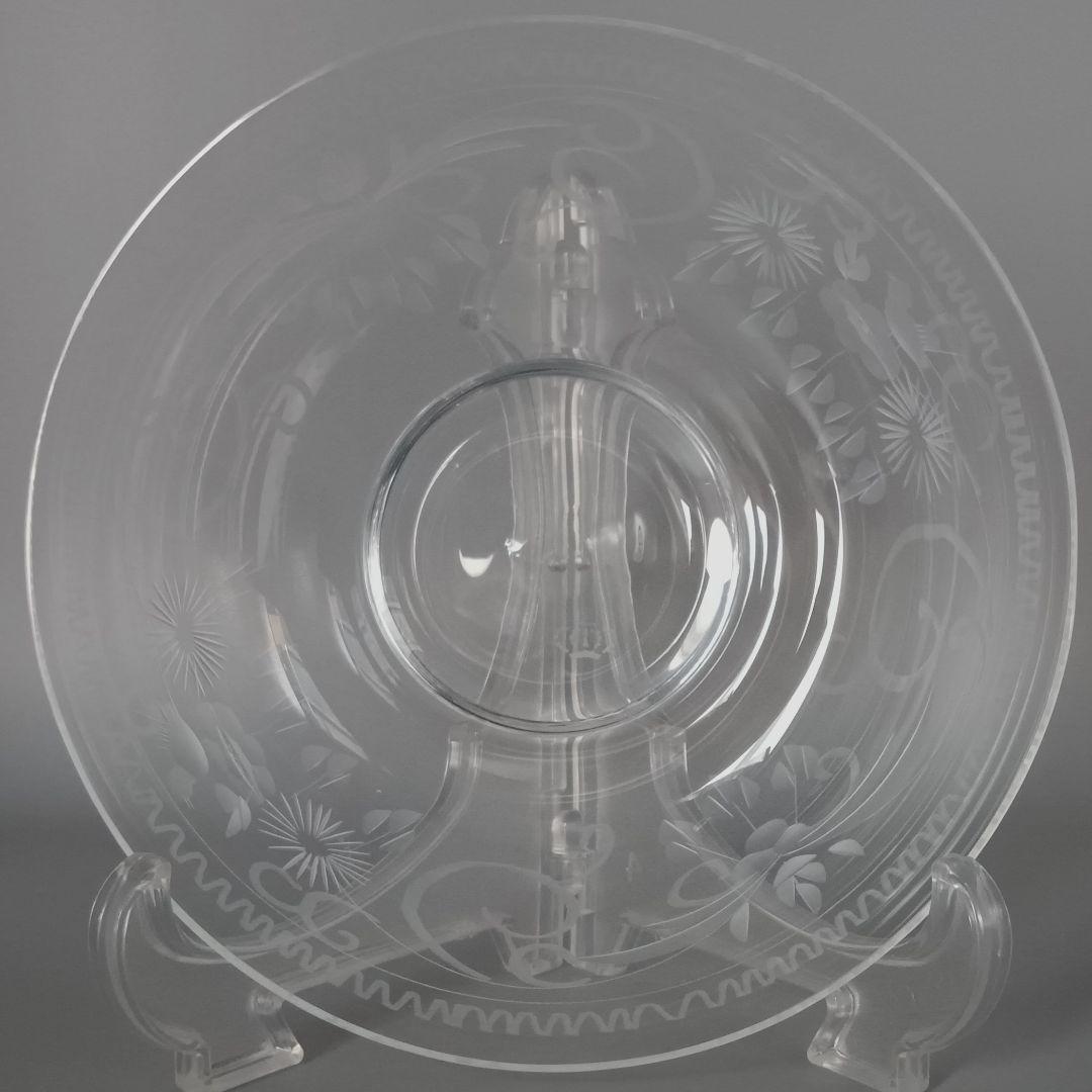 ドイツ テレジアンタール 12cm ボウル 4点セット ガラス 鳥 花