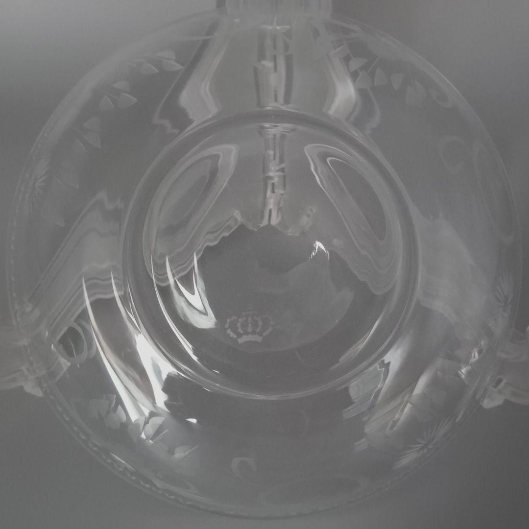 ドイツ テレジアンタール 12cm ボウル 4点セット ガラス 鳥 花