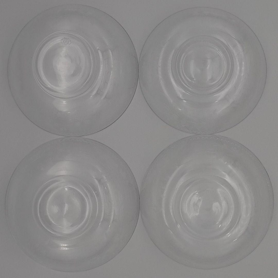 ドイツ テレジアンタール 12cm ボウル 4点セット ガラス 鳥 花