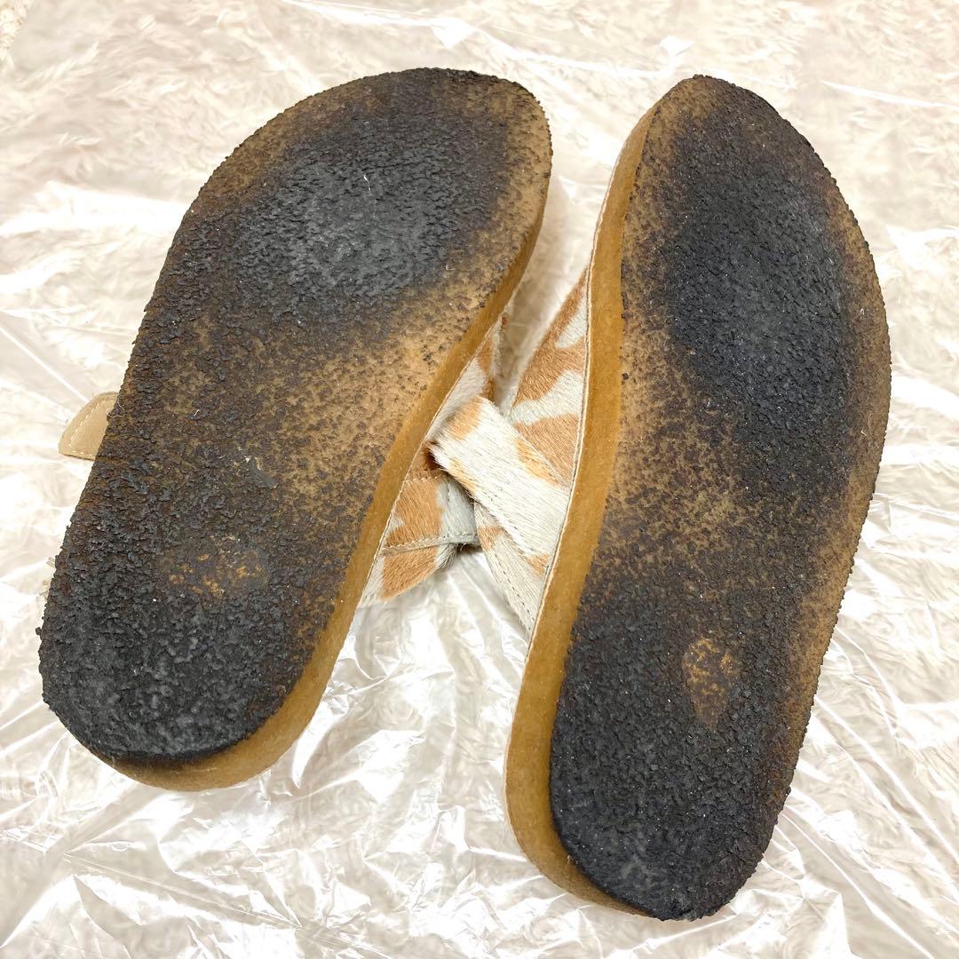 2022年 CLARKS トレックミュール タンカウプリント ハラコ 25cm