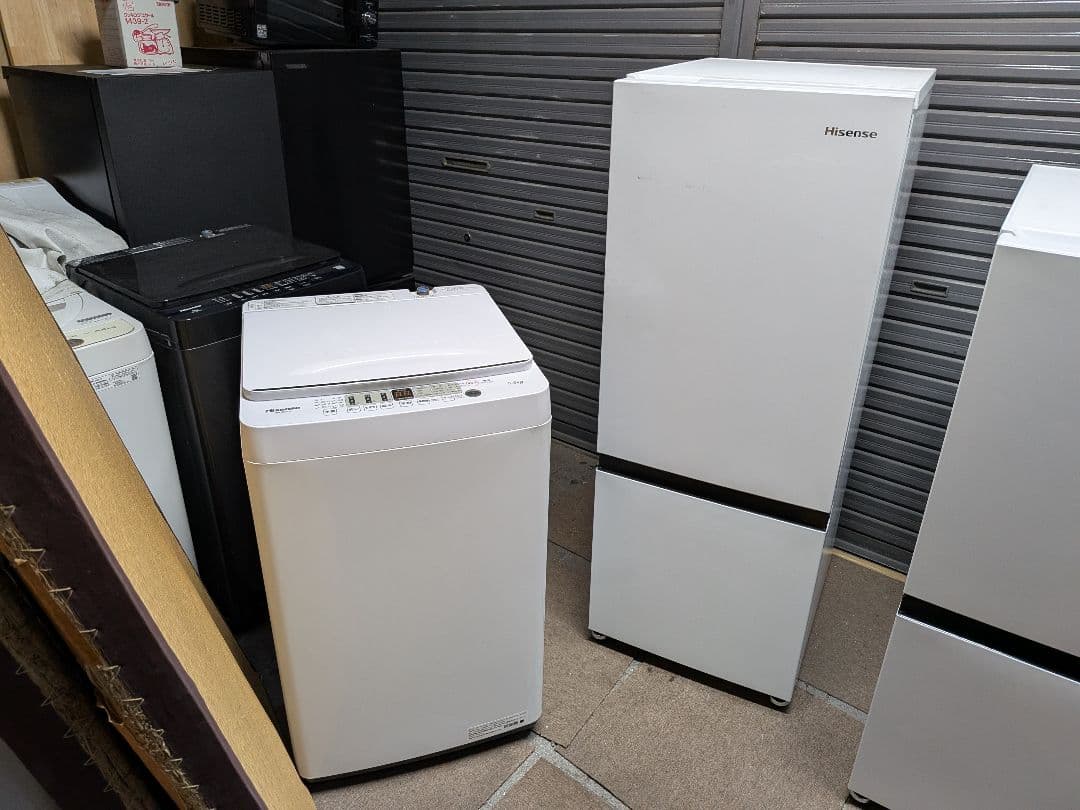 大阪市内配送無料 ハイセンス 24年製 冷蔵庫 21年製 洗濯機 セット
