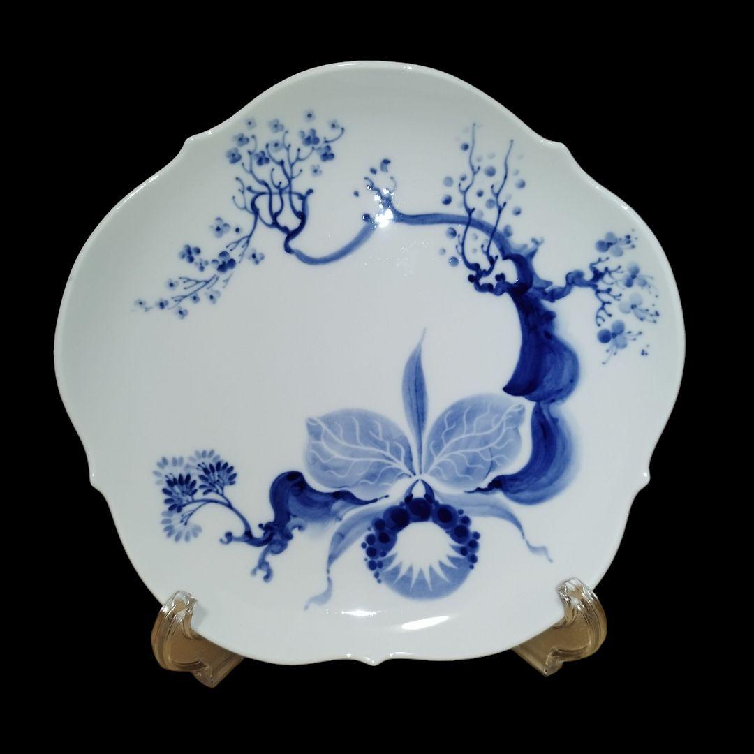 【未使用】Meissen ブルーオーキッド 18.5cmプレート 6枚セット