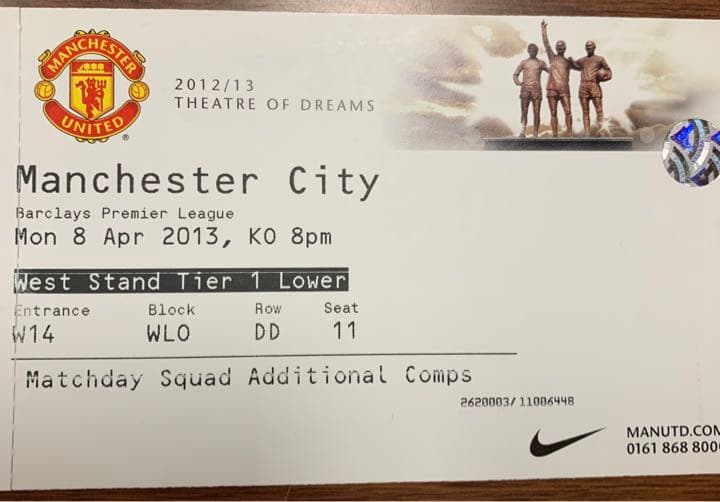 ファーガソン監督最終ダービー vsManC 超希少品 試合当日限定販売