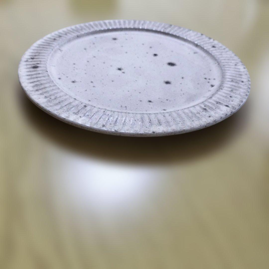 余宮隆　しのぎリム皿　7寸 2枚セット