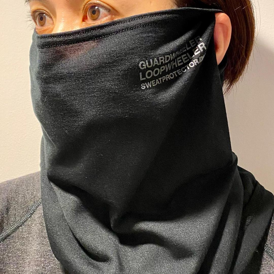 LOOPWHEELER SILKWHEELER Face Guard 黒 シルク