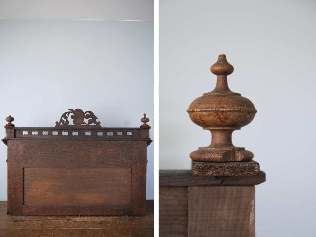 フランスアンティーク木製パーツ/壁飾り/オブジェ/ウォールデコ(90-102-2