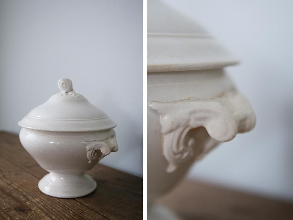 フランスアンティークディゴワン&サルグミンヌ窯スーピエール/陶磁器食器86-99