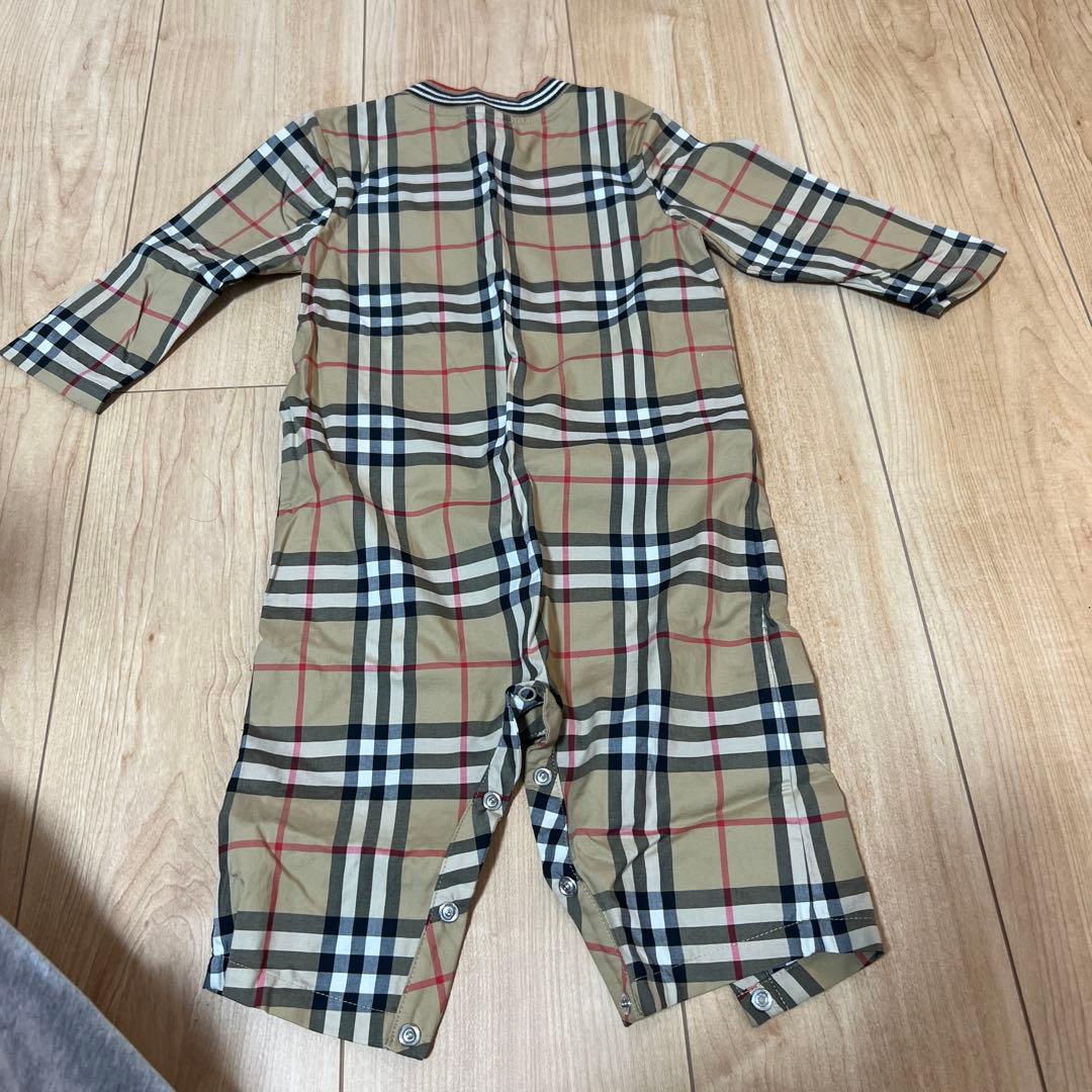 BURBERRY チェック柄ロンパース 12M