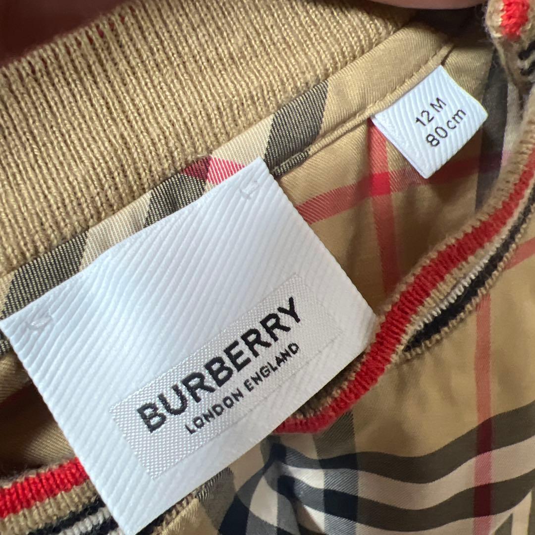 BURBERRY チェック柄ロンパース 12M