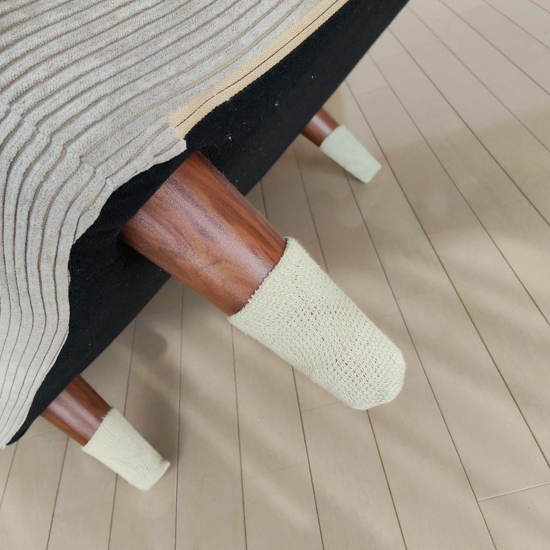 【引取限定】ニトリ　ベージュ コーデュロイ ソファベッド