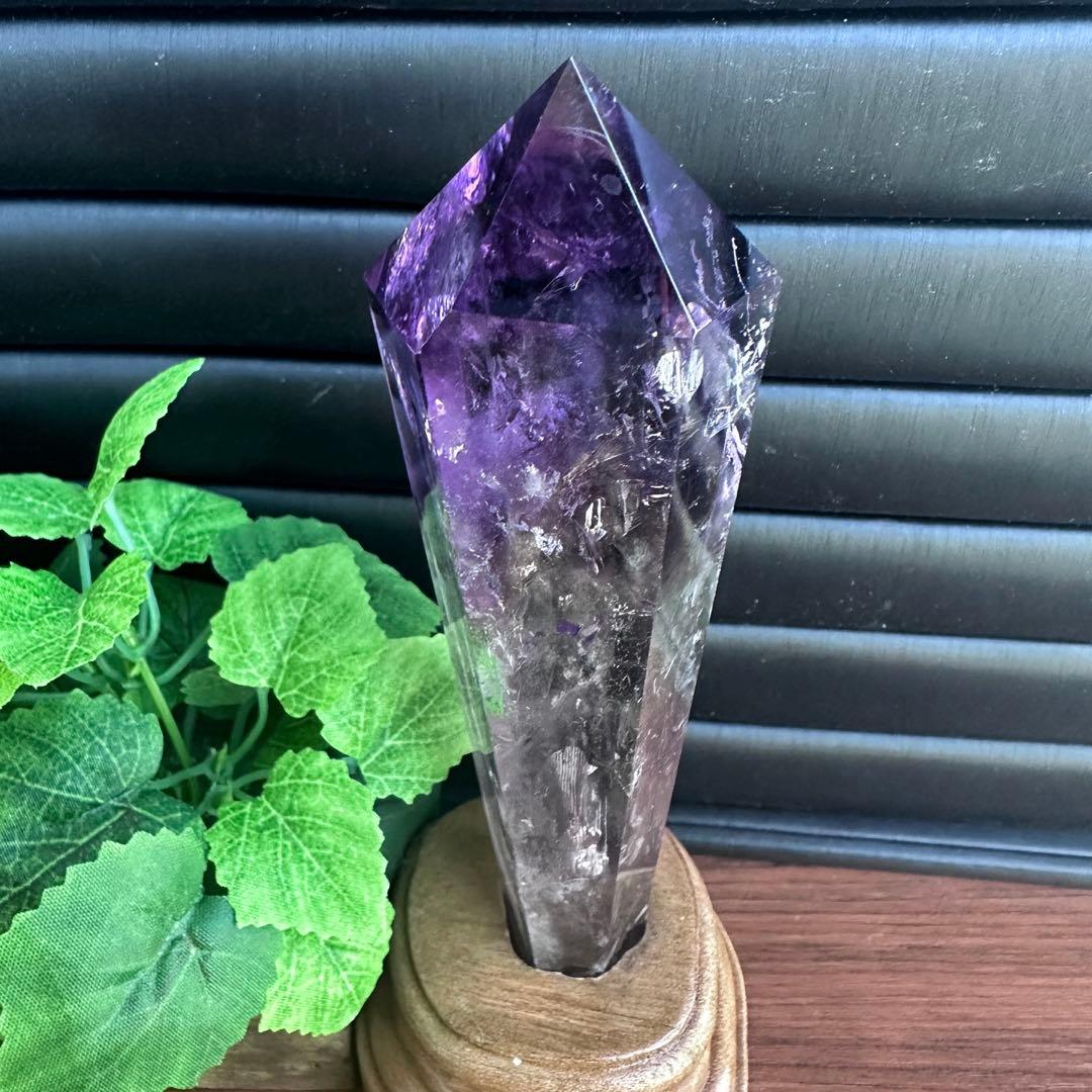 爆レア❗️ロマネサイト虹☆アメジストナチュラルポイントワンド ファントムA1111