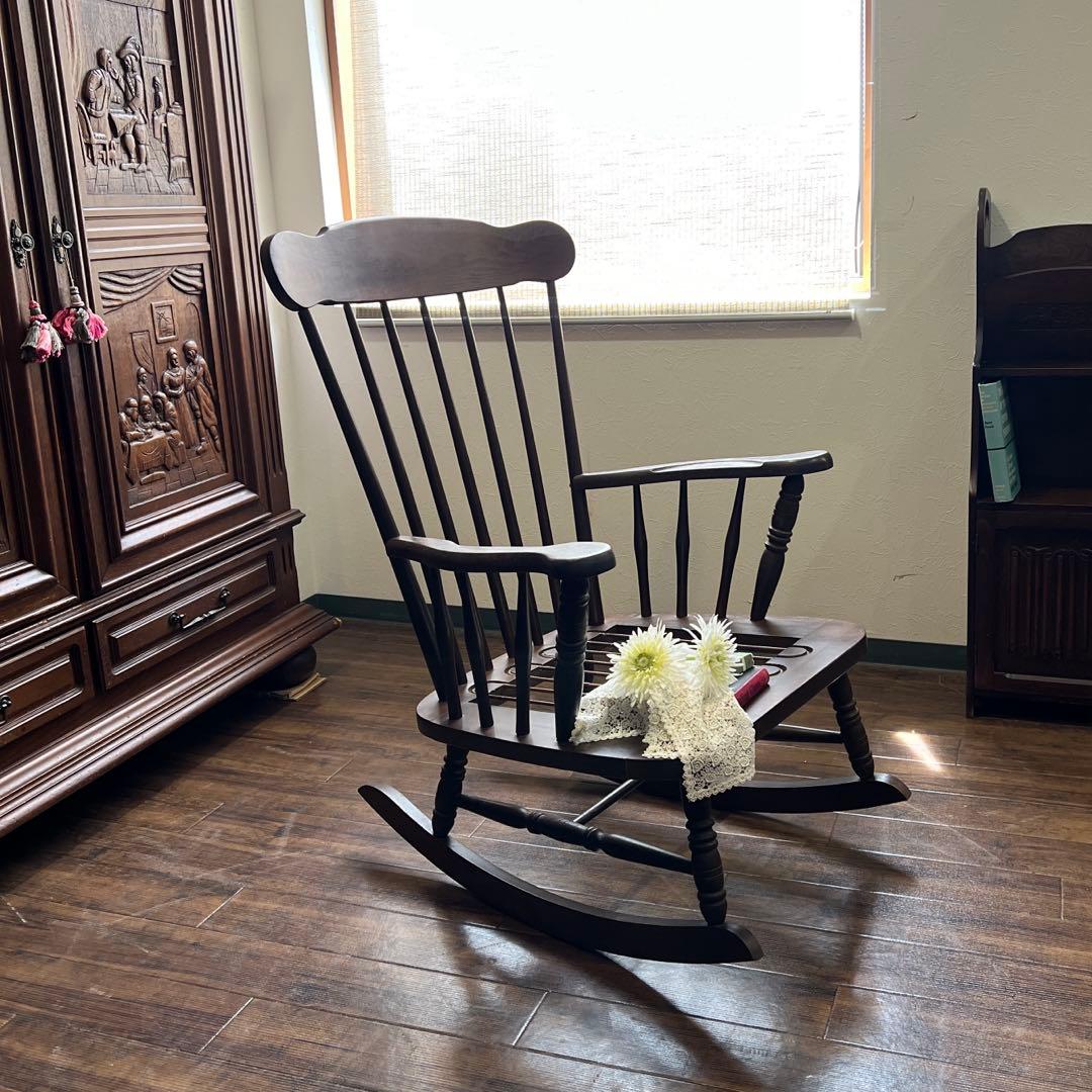 k365r120 和製ヴィンテージ ロッキングチェア 座面クッションなし