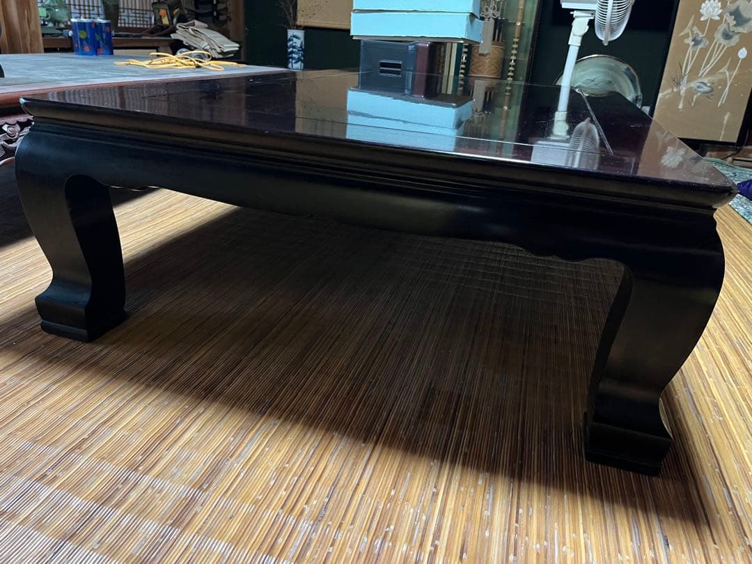 座敷机　座卓　ダークウッド　ローテーブル